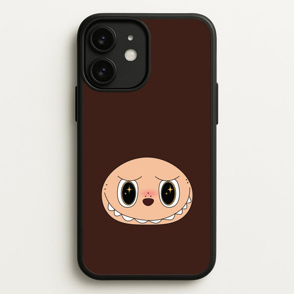 Cute Brown Monster Face - Plushy Phone Case for iPhone 11