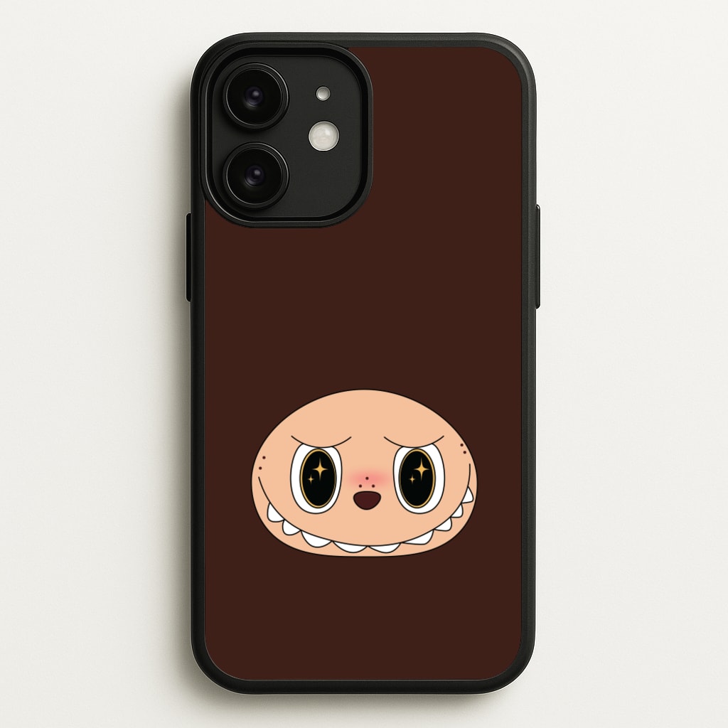 Cute Brown Monster Face - Plushy Phone Case for iPhone 11