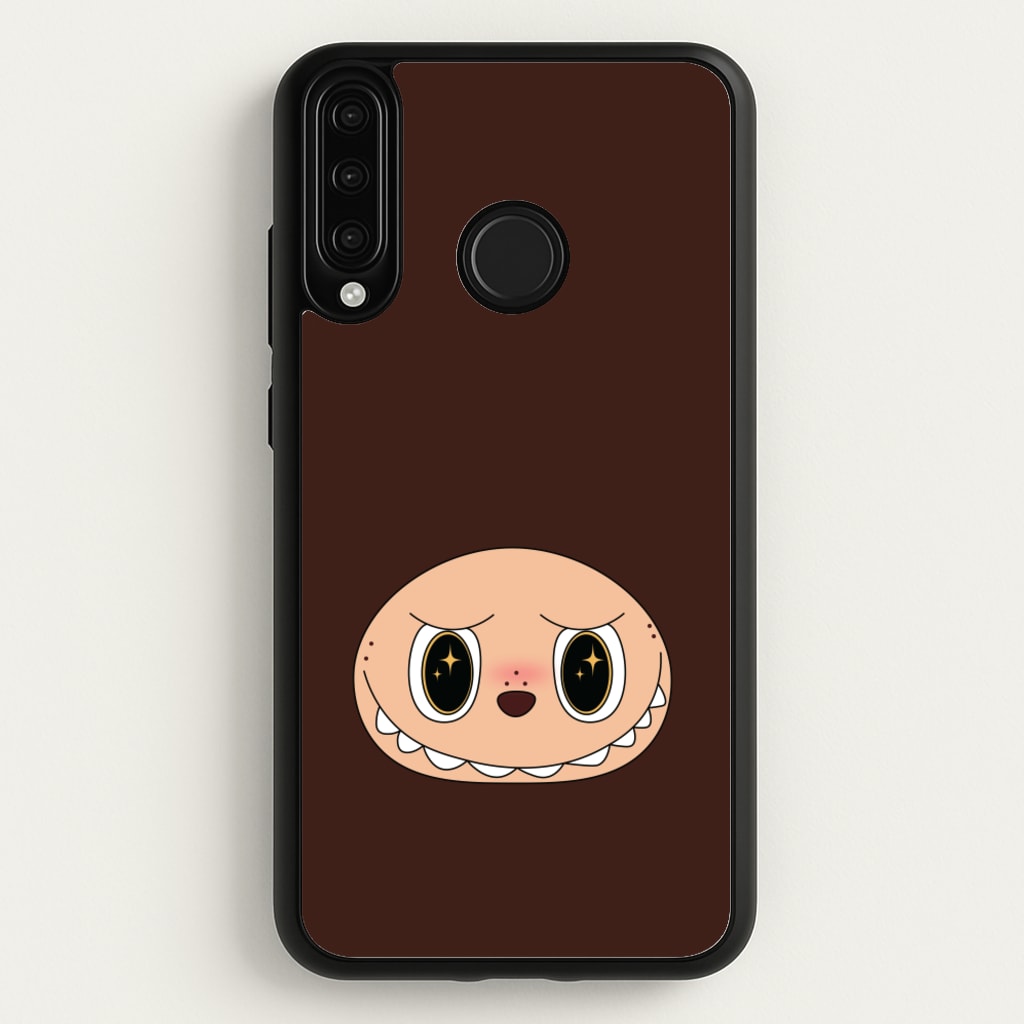 Cute Brown Monster Face - Plushy Phone Case for Huawei P30 Lite