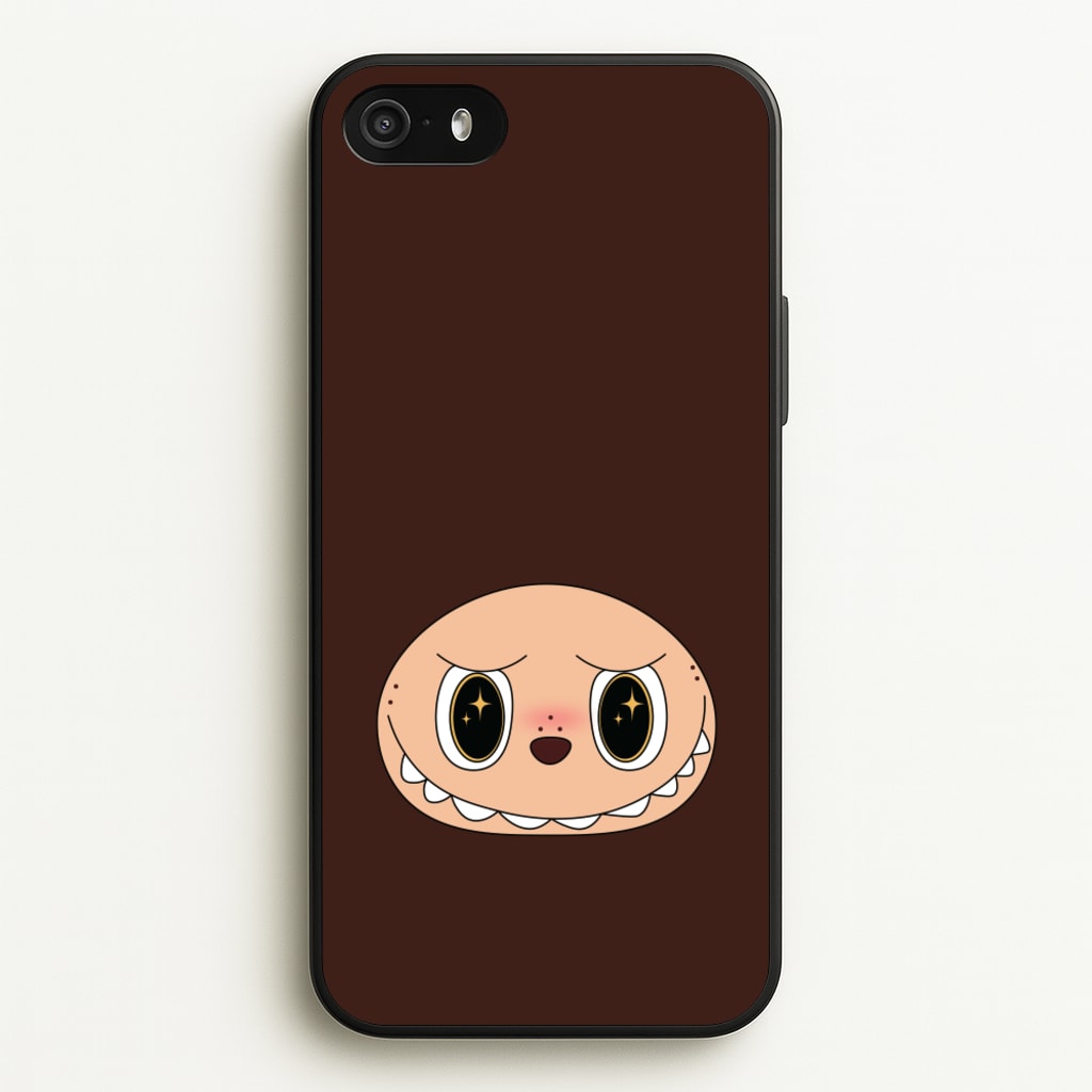 Cute Brown Monster Face - Plushy Phone Case for iPhone 5 / 5s / SE 2016