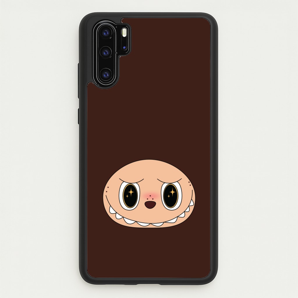 Cute Brown Monster Face - Plushy Phone Case for Huawei P30 Pro