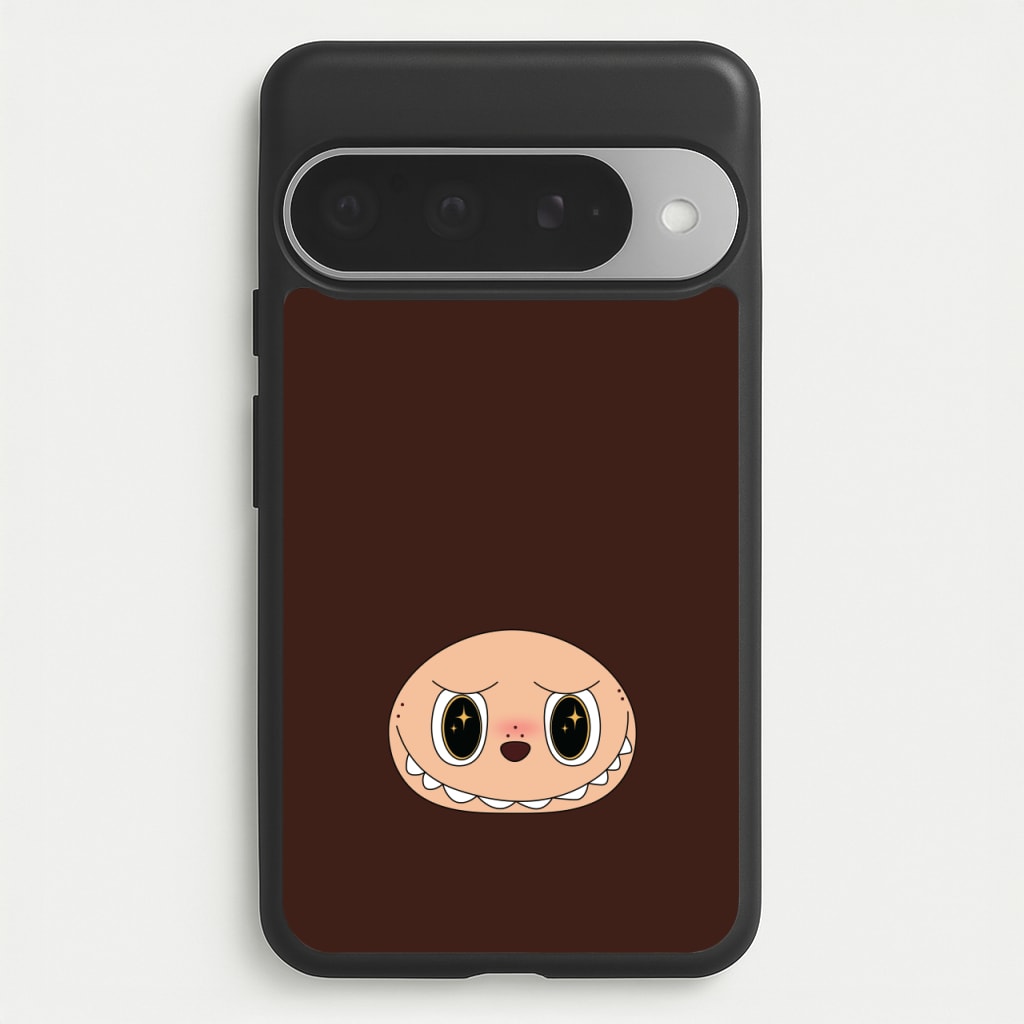 Cute Brown Monster Face Phone Case for Google Pixel 10 Pro XL