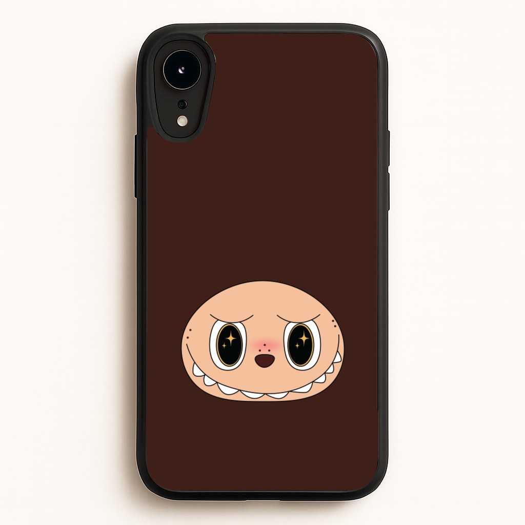 Cute Brown Monster Face - Plushy Phone Case for iPhone XR