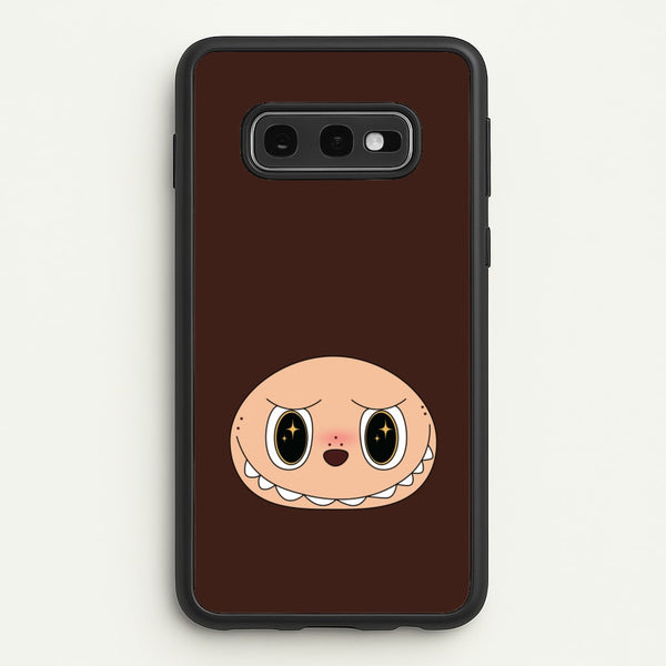 Cute Brown Monster Face - Plushy Phone Case for Galaxy S10e