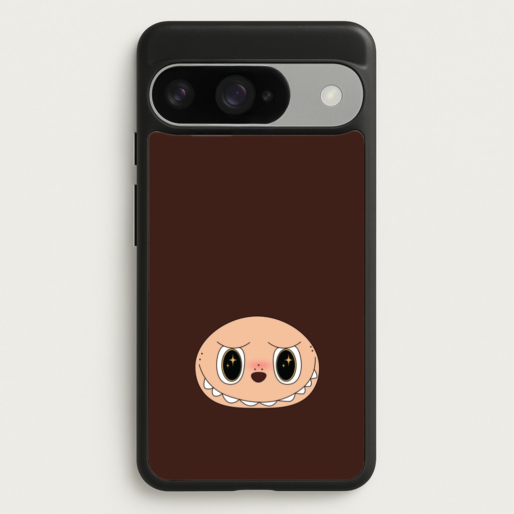 Cute Brown Monster Face Phone Case for Google Pixel 10 / 10 Pro