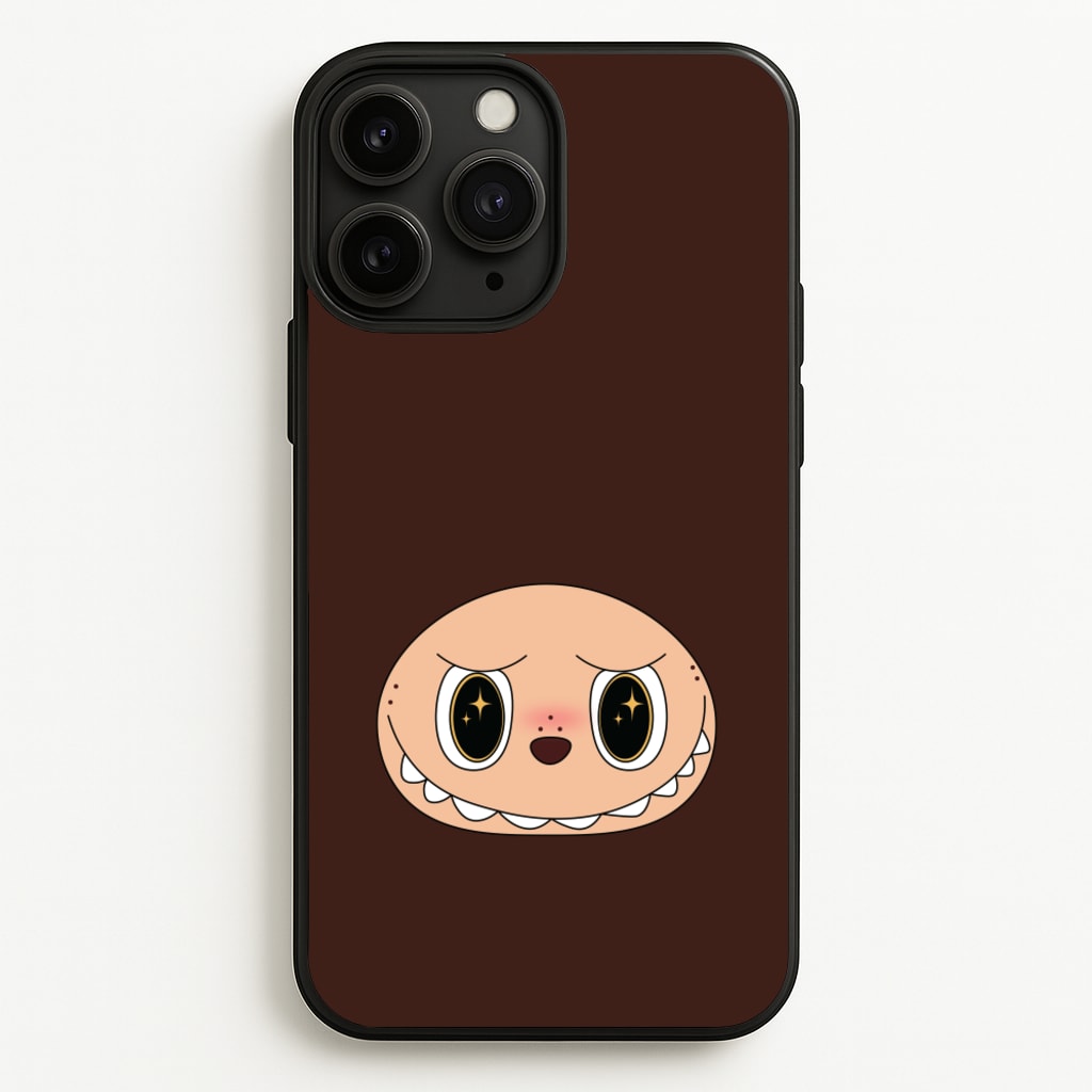 Cute Brown Monster Face - Plushy Phone Case for iPhone 11 Pro Max