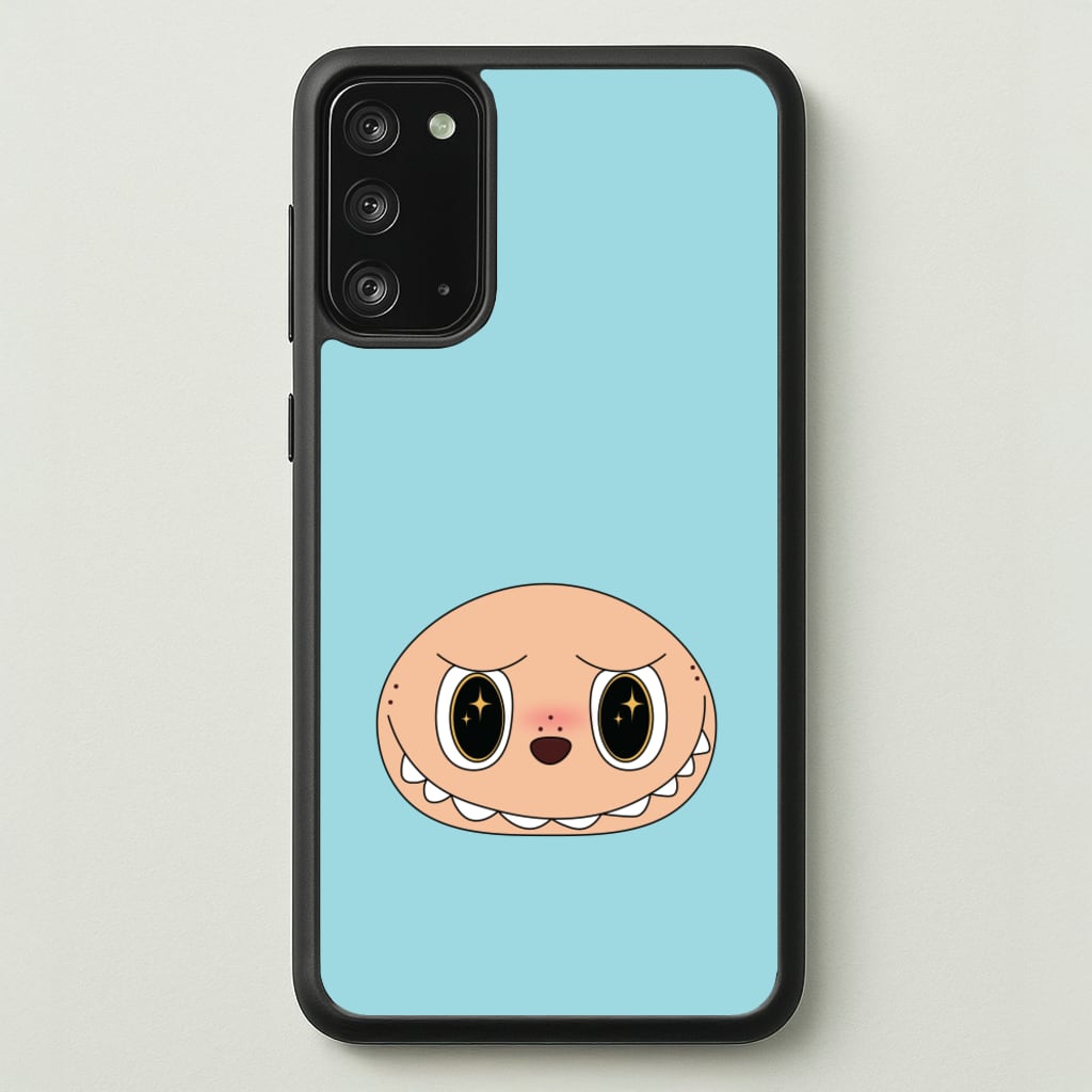 Cute Blue Monster Face - Plushy Phone Case for Galaxy Note 20