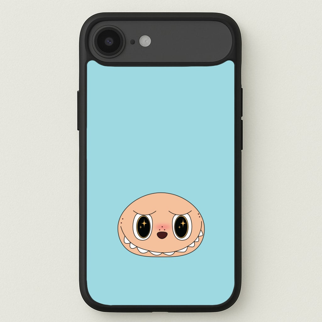 Cute Blue Monster Face Phone Case for iPhone 17 Air