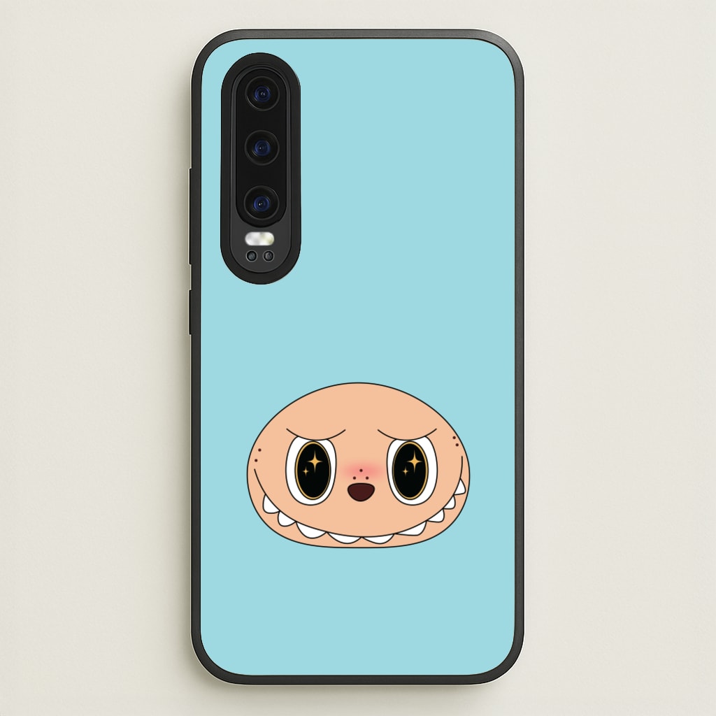 Cute Blue Monster Face - Plushy Phone Case for Huawei P30