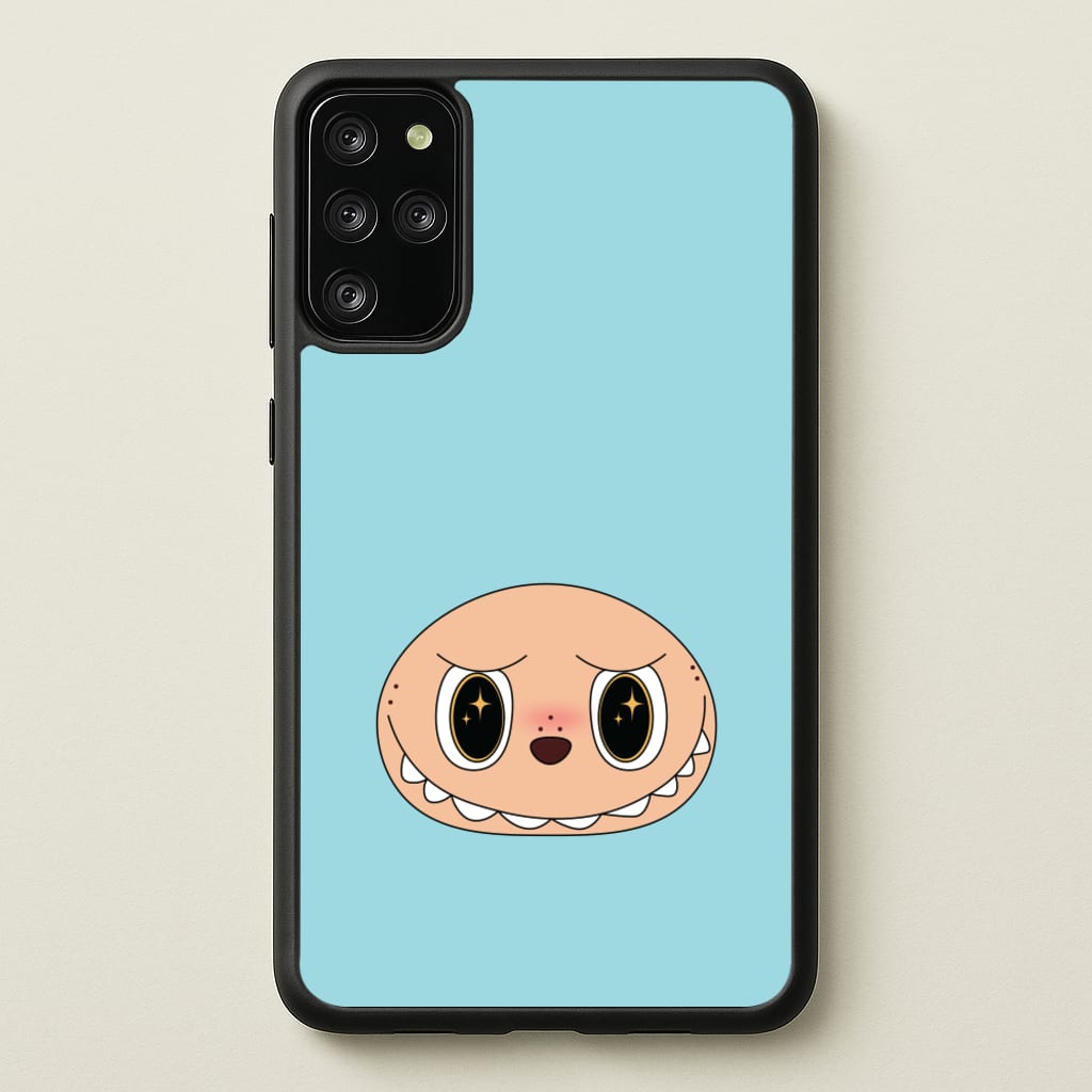 Cute Blue Monster Face - Plushy Phone Case for Galaxy S20 Plus