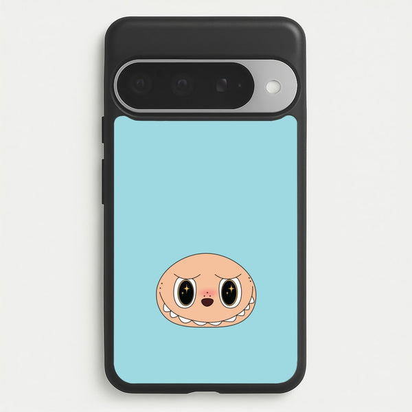 Cute Blue Monster Face Phone Case for Google Pixel 10 Pro XL
