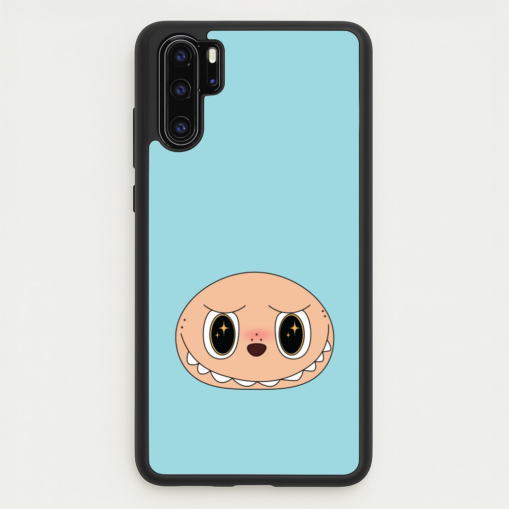 Cute Blue Monster Face - Plushy Phone Case for Huawei P30 Pro