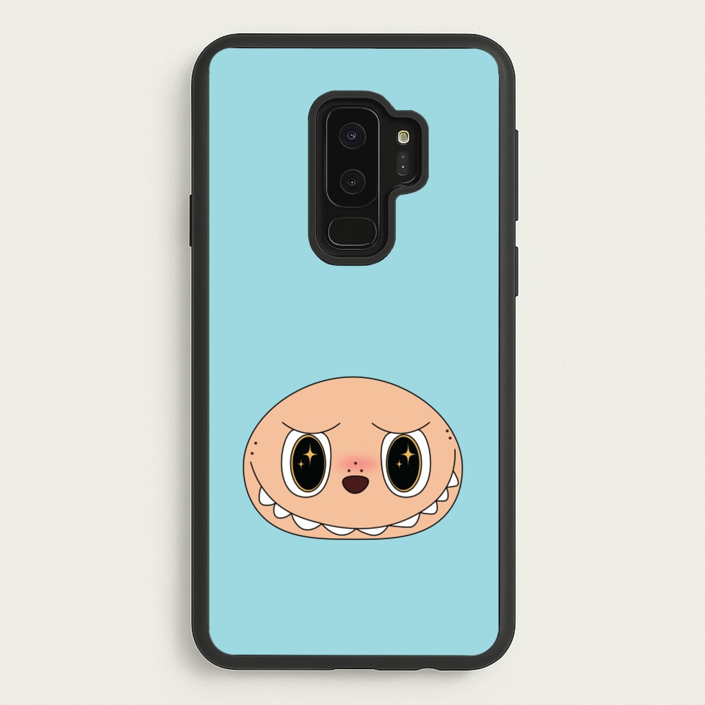 Cute Blue Monster Face - Plushy Phone Case for Galaxy S9 Plus