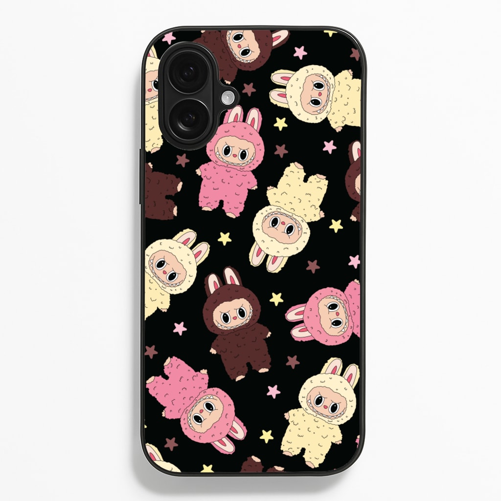 Cute Monsters And Stars Pattern - Plushy Phone Case for iPhone 16 Plus