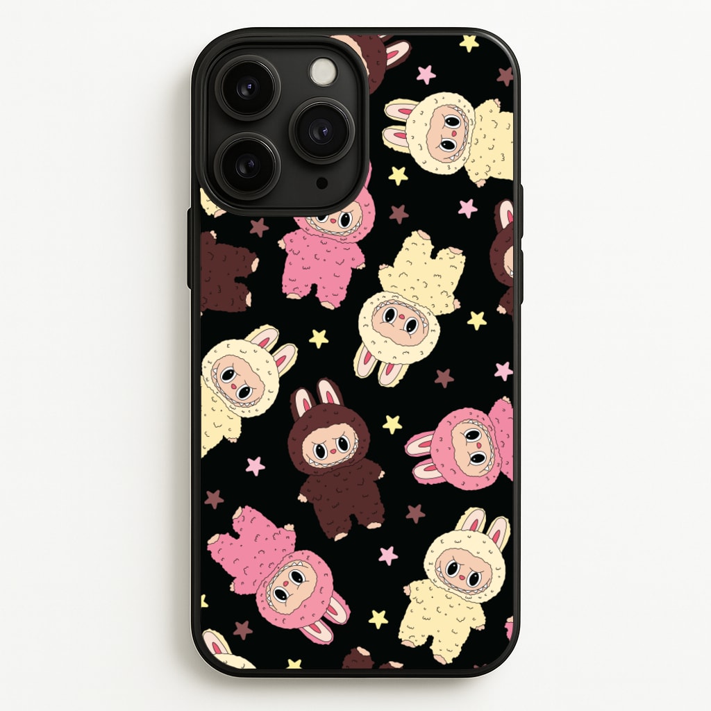 Cute Monsters And Stars Pattern - Plushy Phone Case for iPhone 11 Pro