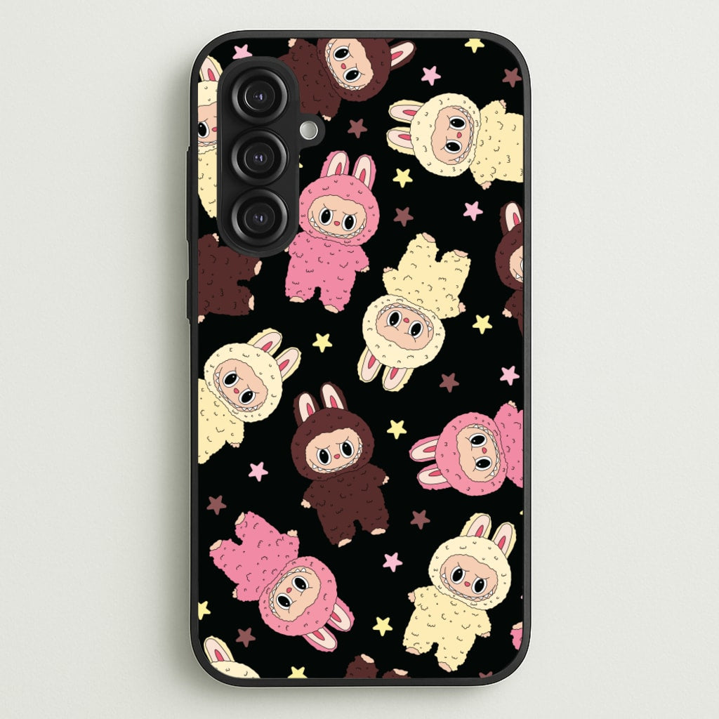 Cute Monsters And Stars Pattern - Plushy Phone Case for Galaxy S23FE