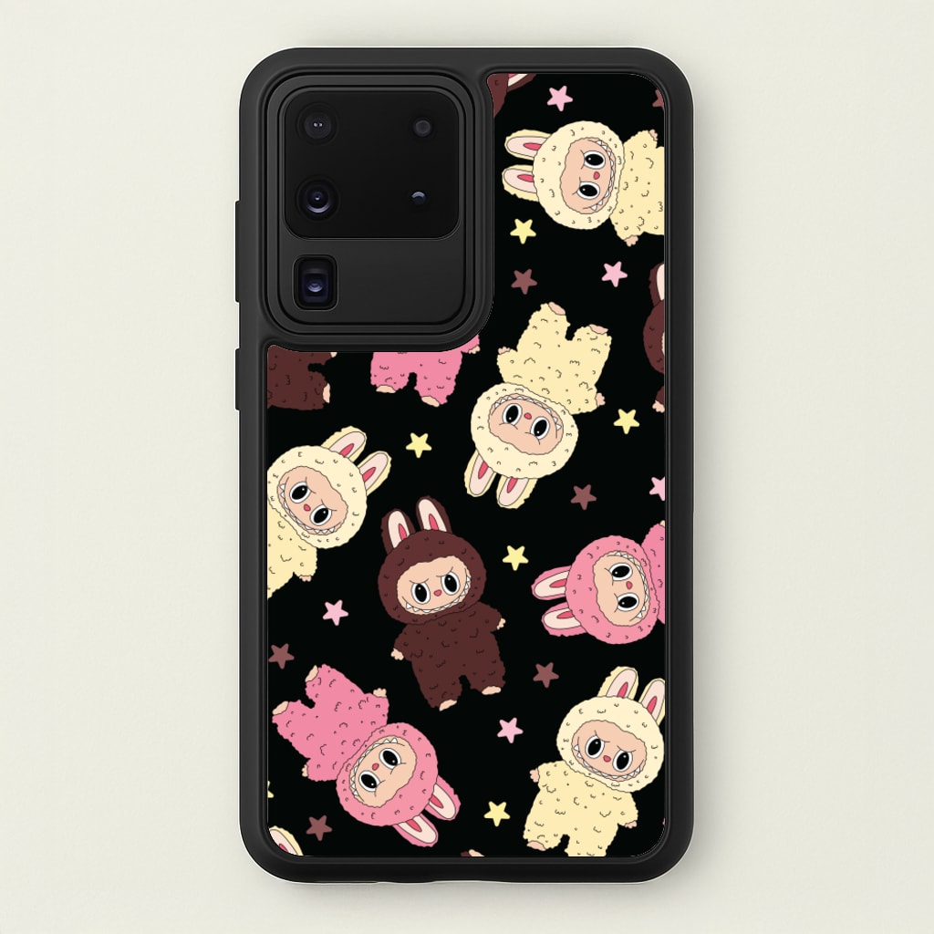 Cute Monsters And Stars Pattern - Plushy Phone Case for Galaxy S20 Ultra