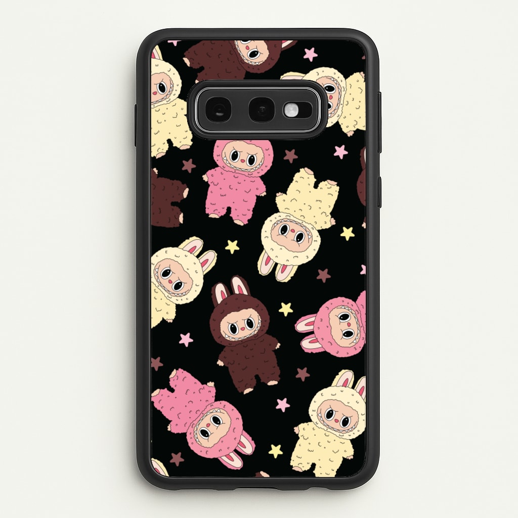 Cute Monsters And Stars Pattern - Plushy Phone Case for Galaxy S10e