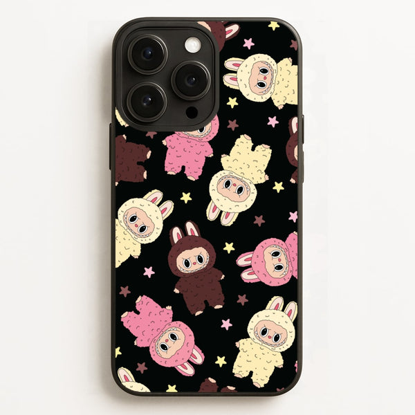Cute Monsters And Stars Pattern - Plushy Phone Case for iPhone 12 Pro Max