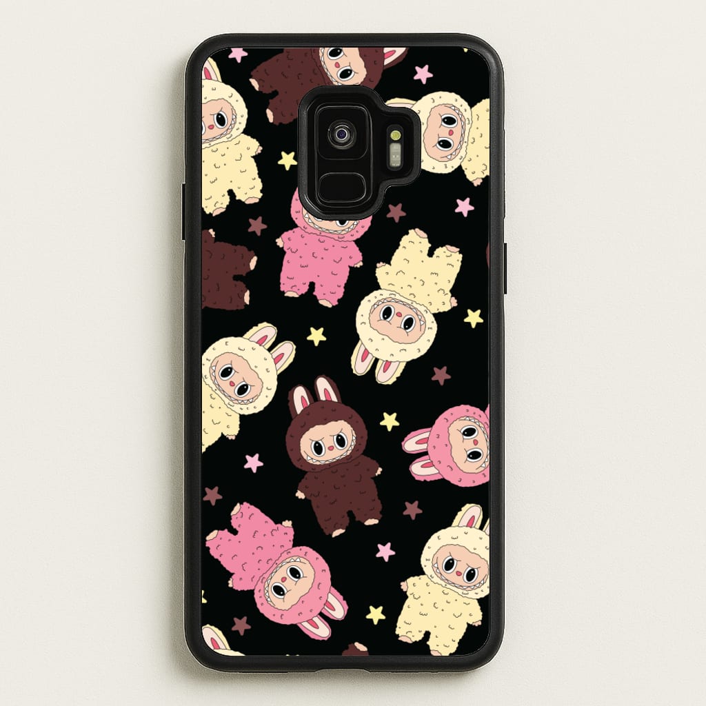 Cute Monsters And Stars Pattern - Plushy Phone Case for Galaxy S9