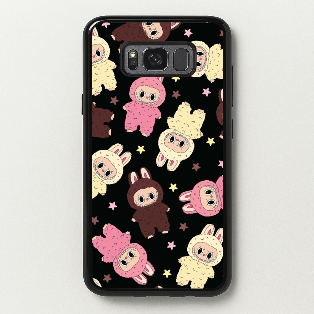 Cute Monsters And Stars Pattern - Plushy Phone Case for Galaxy S8