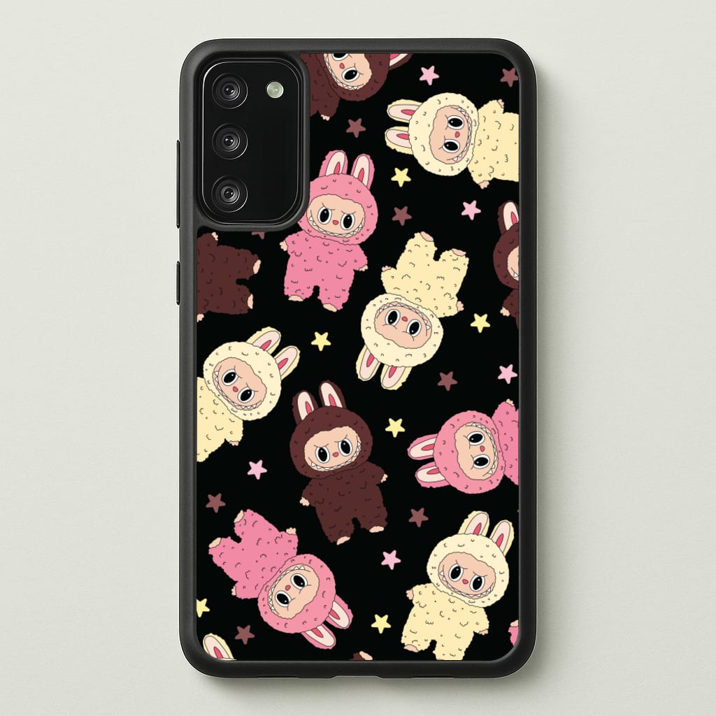 Cute Monsters And Stars Pattern - Plushy Phone Case for Galaxy A41
