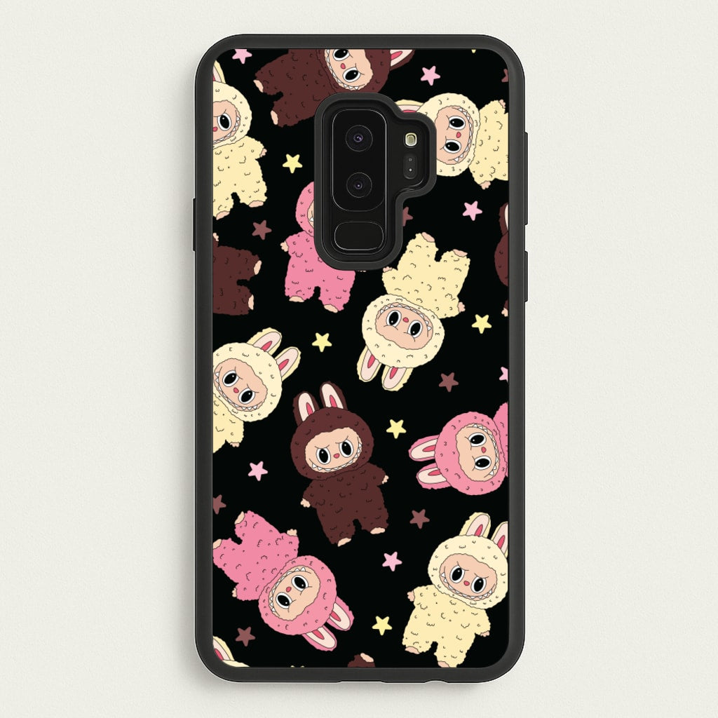 Cute Monsters And Stars Pattern - Plushy Phone Case for Galaxy S9 Plus