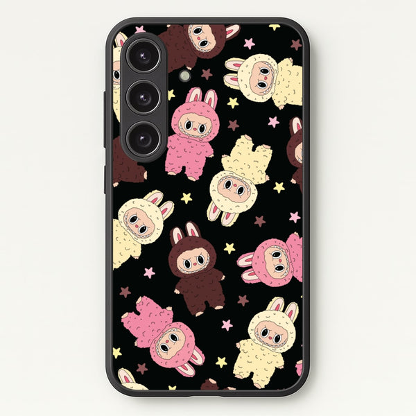 Cute Monsters And Stars Pattern - Plushy Phone Case for Galaxy S24 Plus