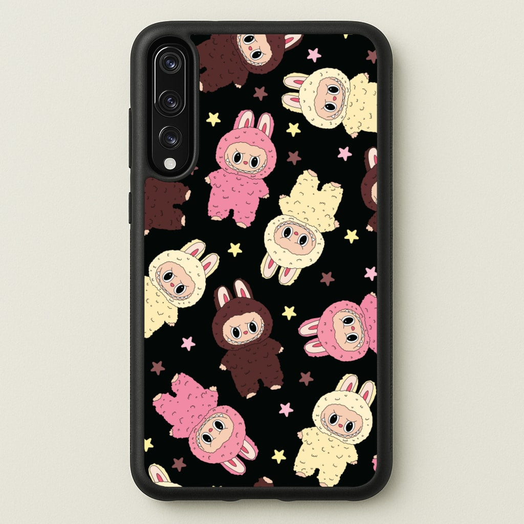 Cute Monsters And Stars Pattern - Plushy Phone Case for Huawei P20 Pro
