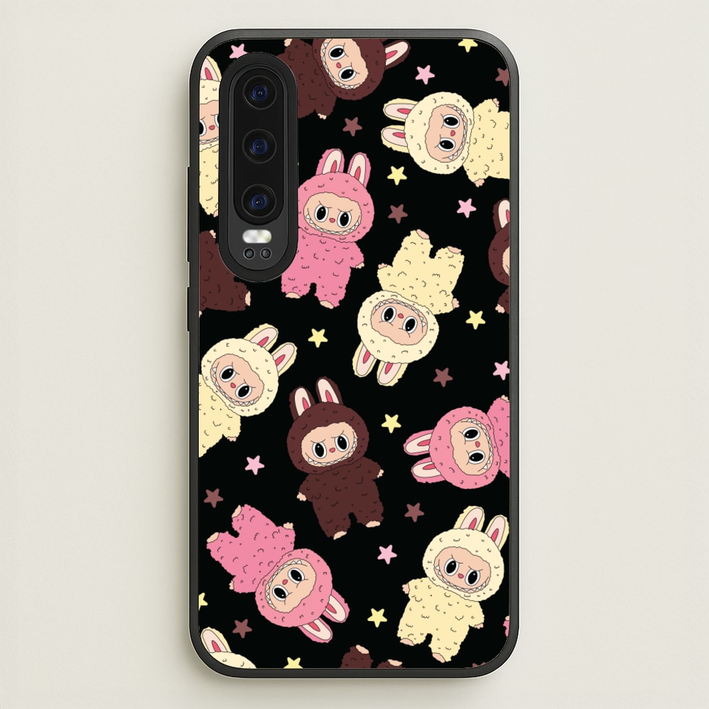 Cute Monsters And Stars Pattern - Plushy Phone Case for Huawei P30