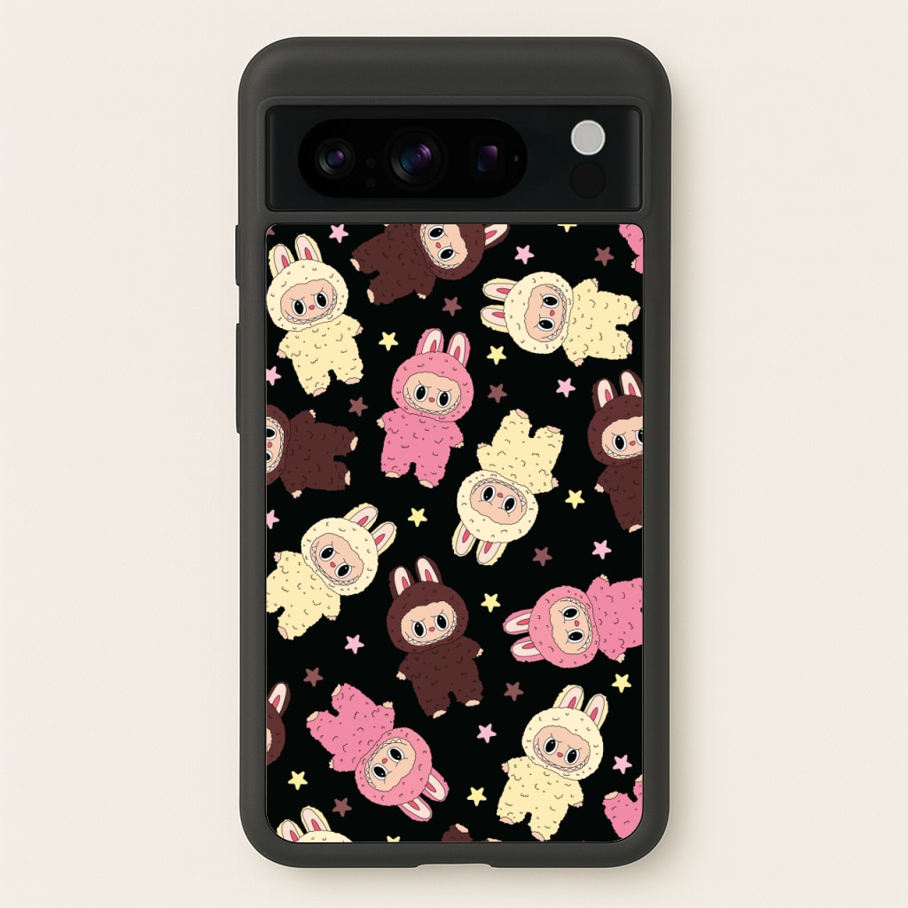 Cute Monsters And Stars Pattern - Plushy Phone Case for Google Pixel 8 Pro