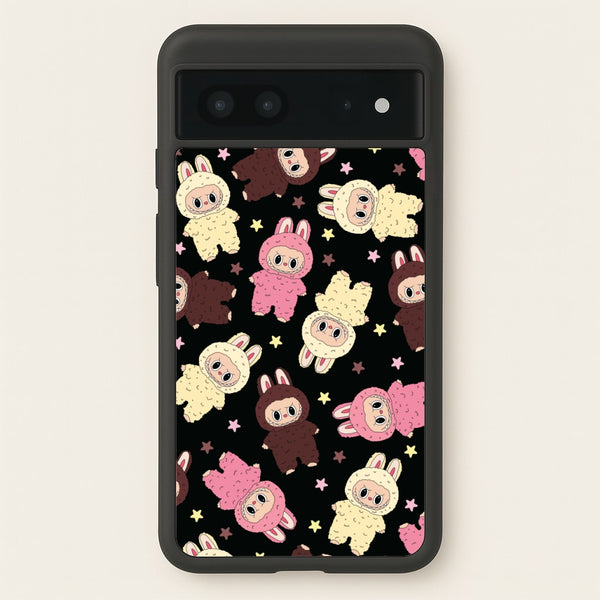 Cute Monsters And Stars Pattern - Plushy Phone Case for Google Pixel 7