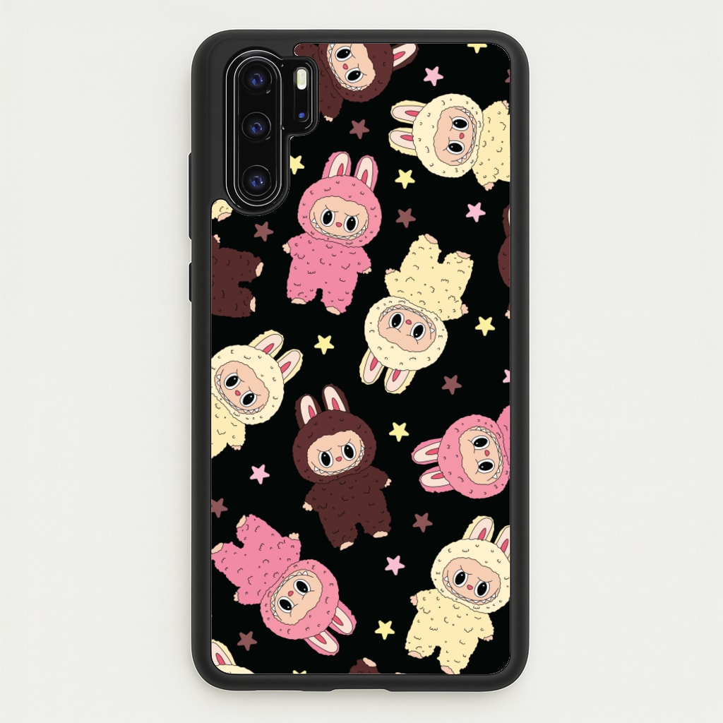 Cute Monsters And Stars Pattern - Plushy Phone Case for Huawei P30 Pro
