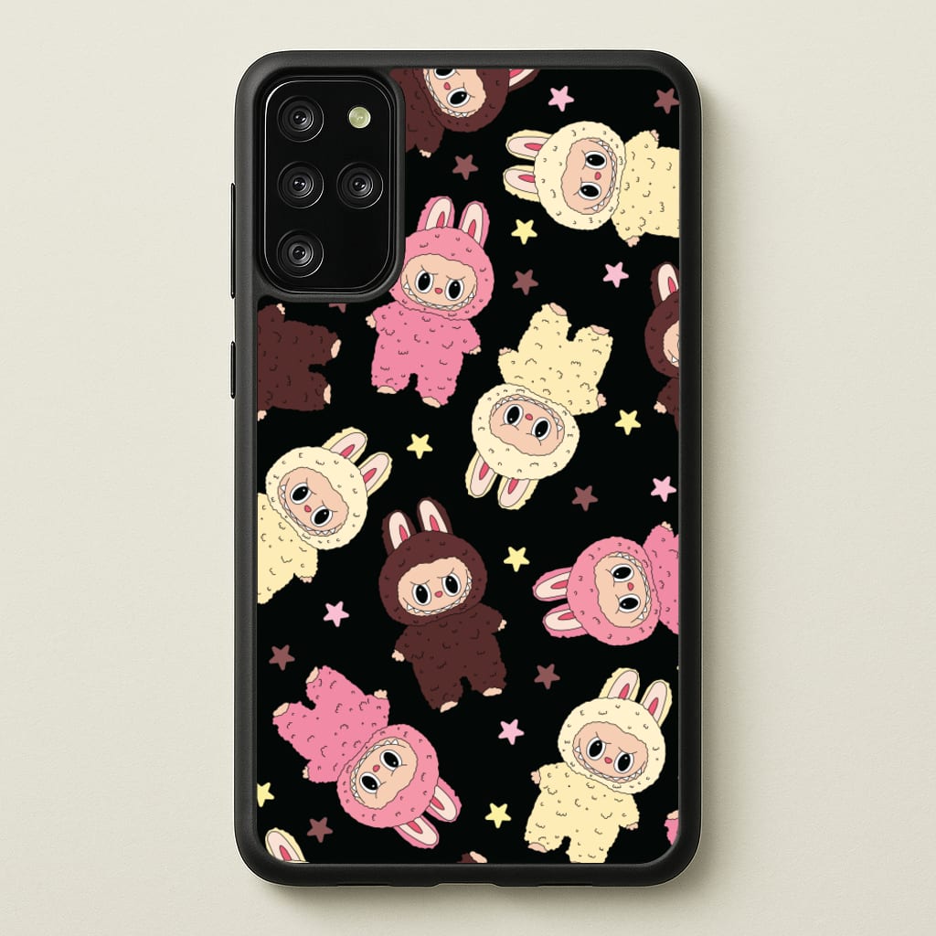 Cute Monsters And Stars Pattern - Plushy Phone Case for Galaxy S20 Plus