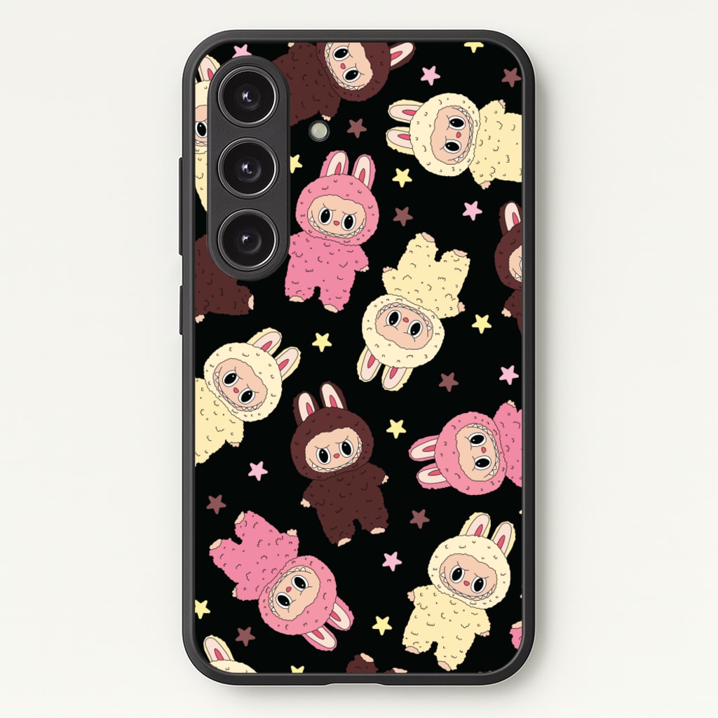 Cute Monsters And Stars Pattern - Plushy Phone Case for Galaxy S25 Plus