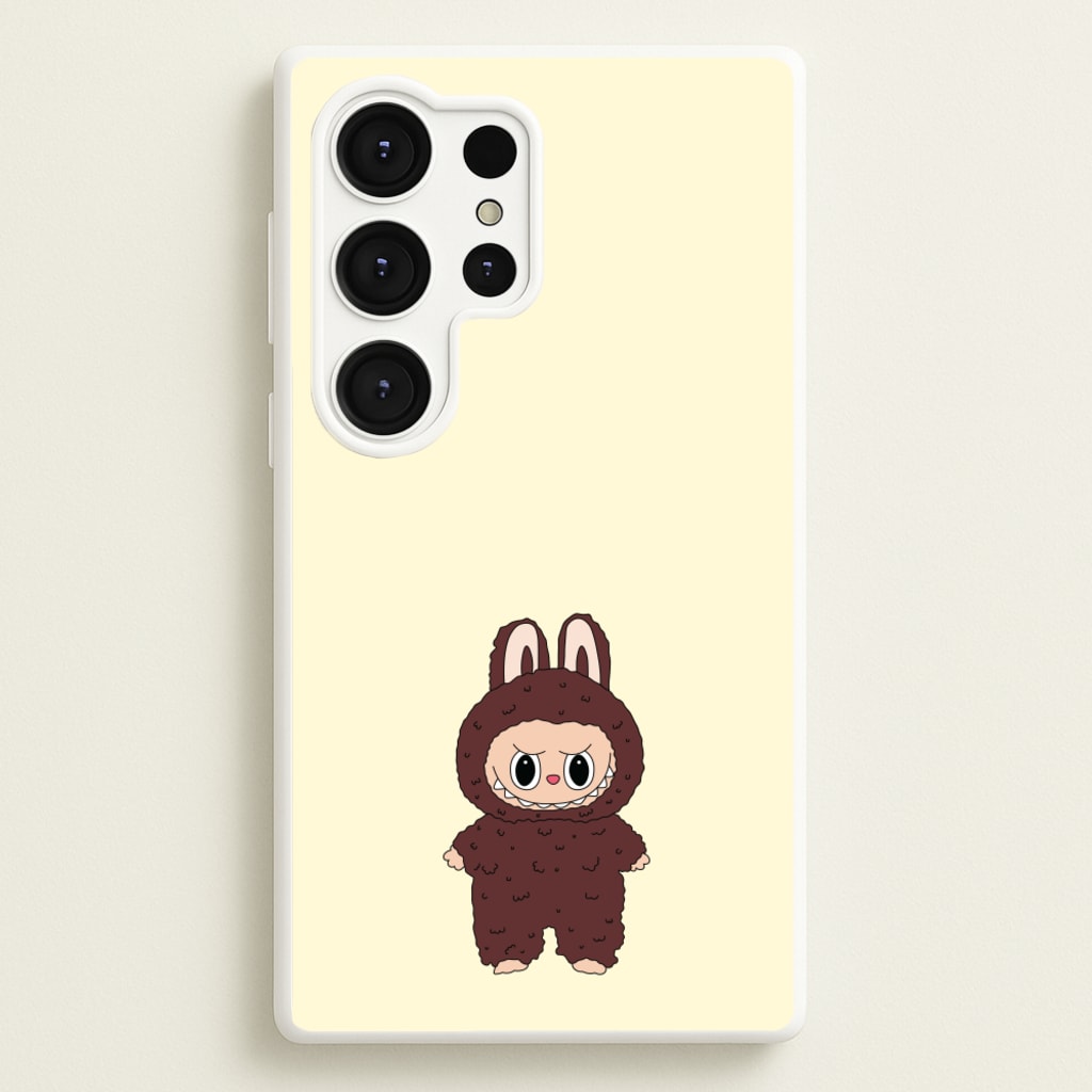Cute Brown Monster - Plushy Phone Case for Galaxy S25 Ultra