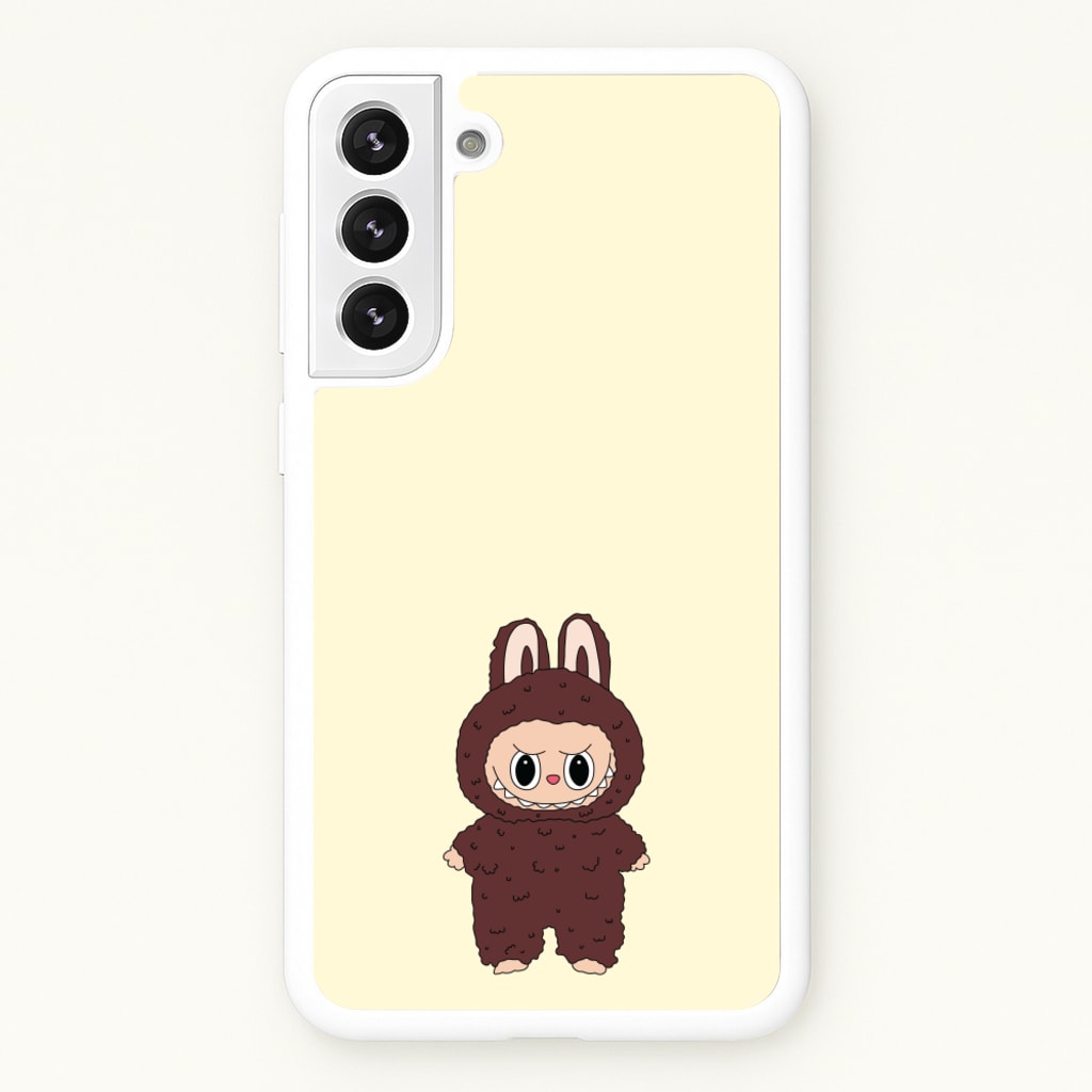 Cute Brown Monster - Plushy Phone Case for Galaxy S21 Plus