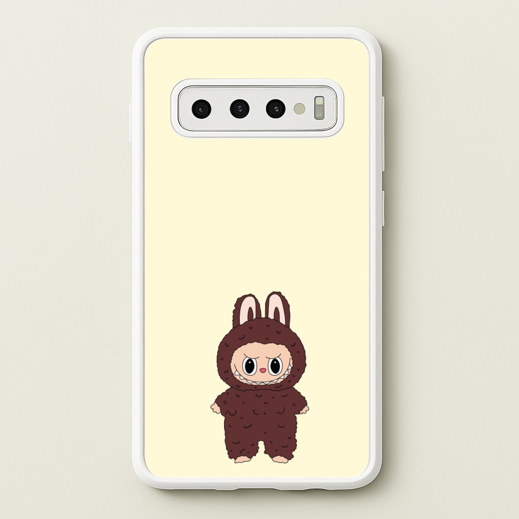 Cute Brown Monster - Plushy Phone Case for Galaxy S10 Plus