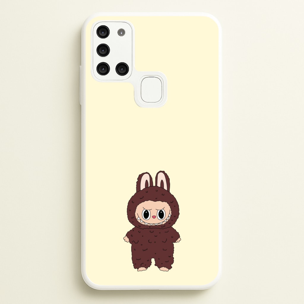 Cute Brown Monster - Plushy Phone Case for Galaxy A21s