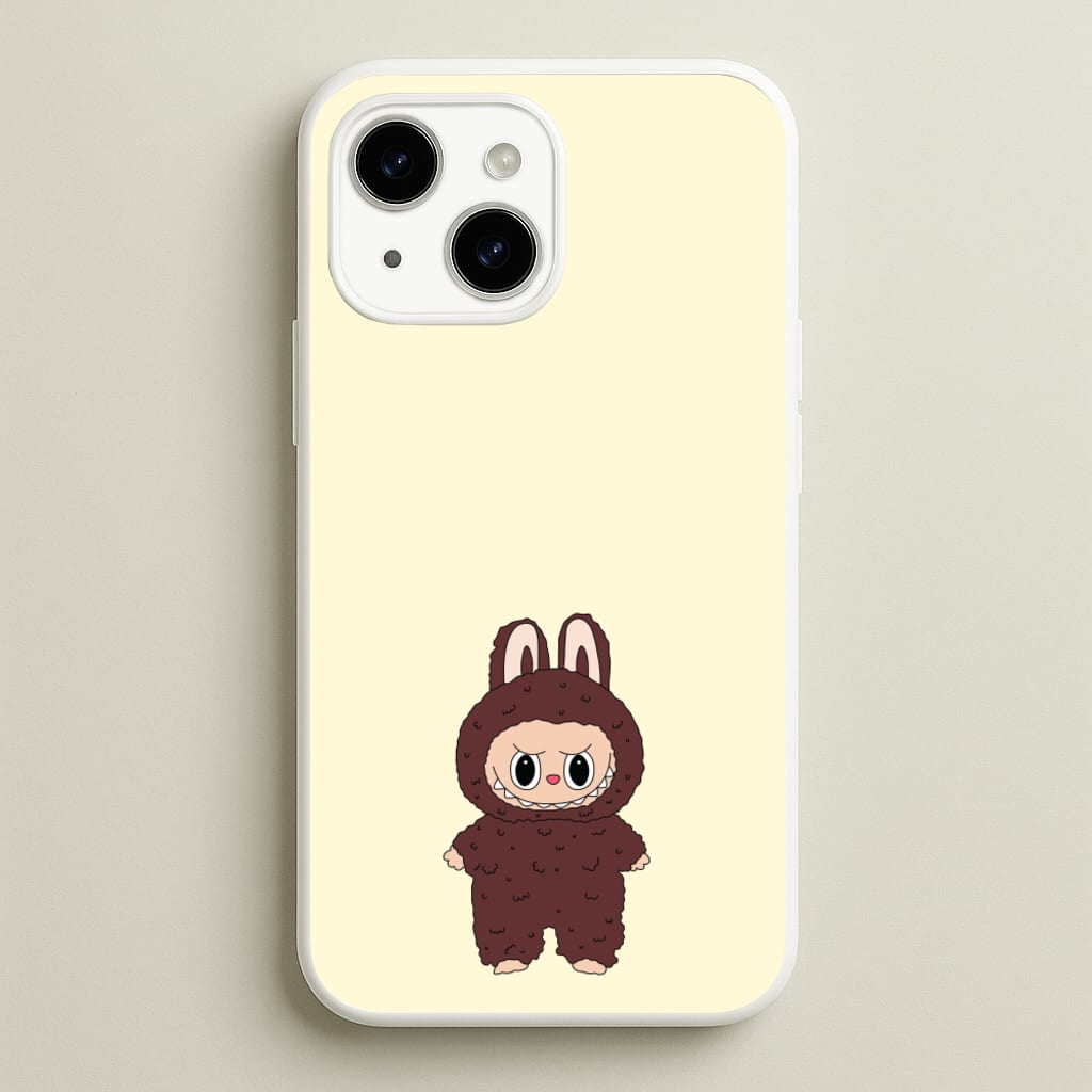 Cute Brown Monster - Plushy Phone Case for iPhone 14 Plus