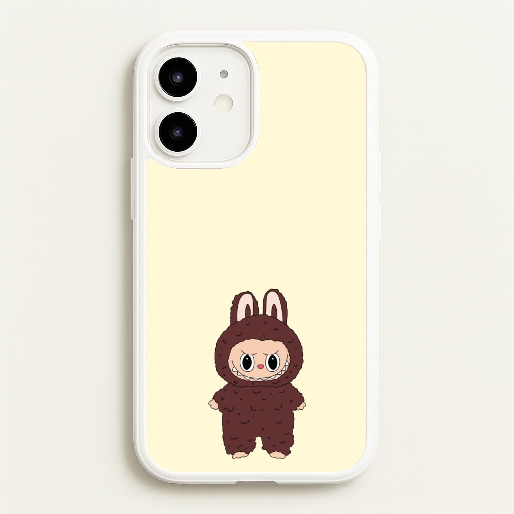 Cute Brown Monster - Plushy Phone Case for iPhone 12 Mini