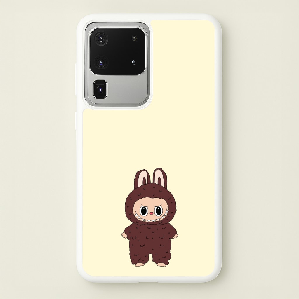 Cute Brown Monster - Plushy Phone Case for Galaxy S20 Ultra