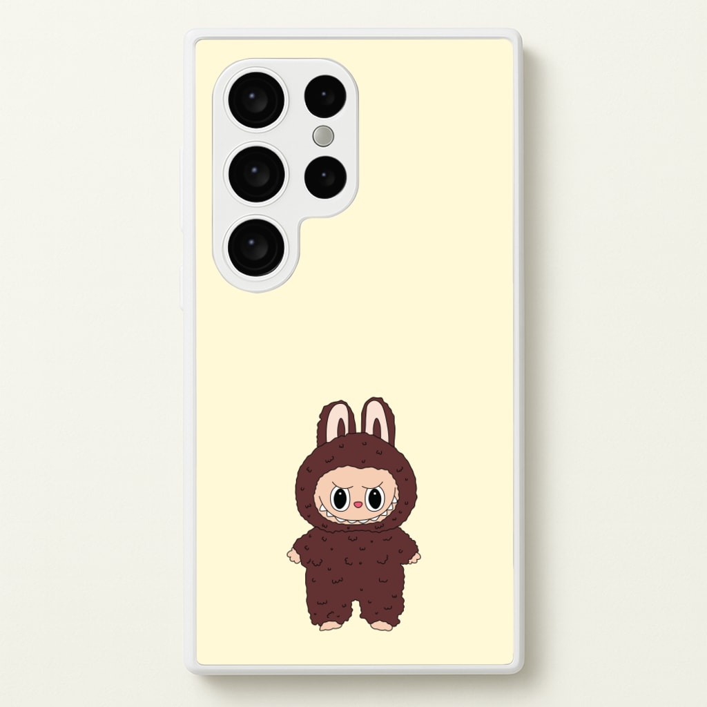 Cute Brown Monster - Plushy Phone Case for Galaxy S24 Ultra