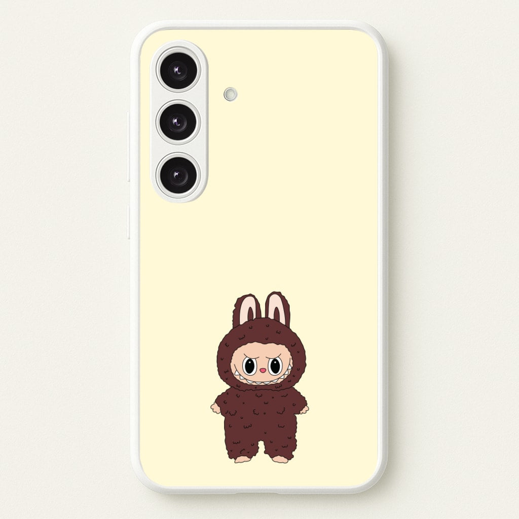 Cute Brown Monster - Plushy Phone Case for Galaxy S25 Plus