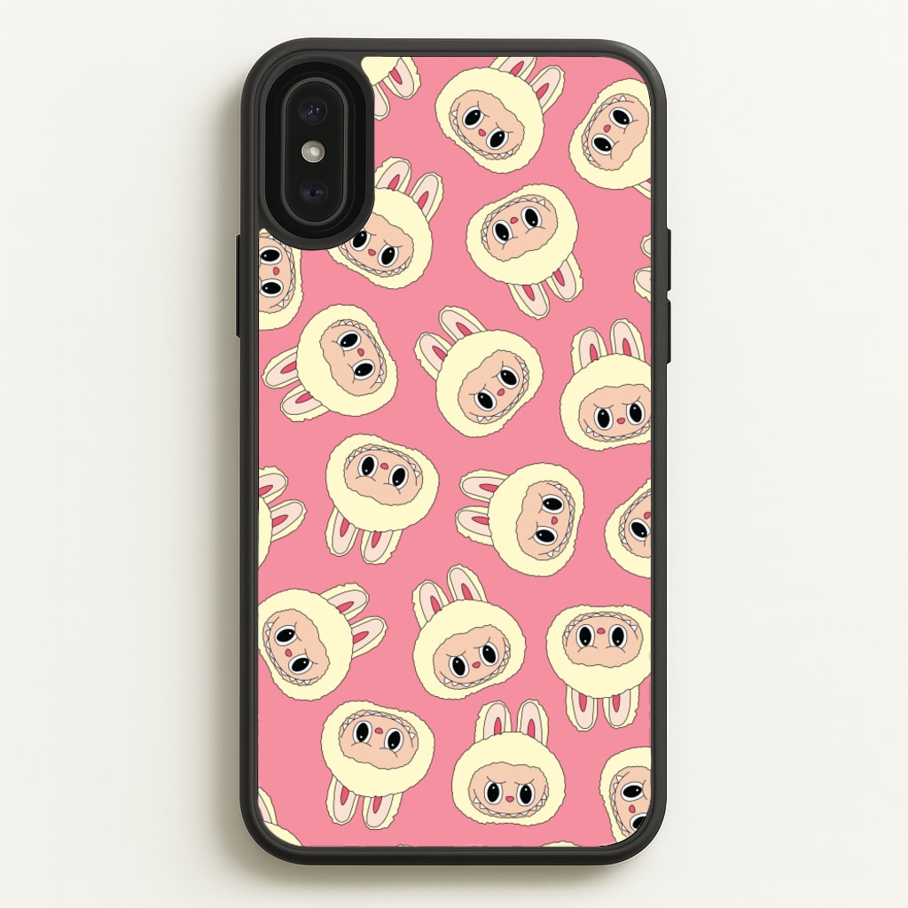 Cute Cream Monster Face Pattern - Plushy Phone Case for iPhone XS Max