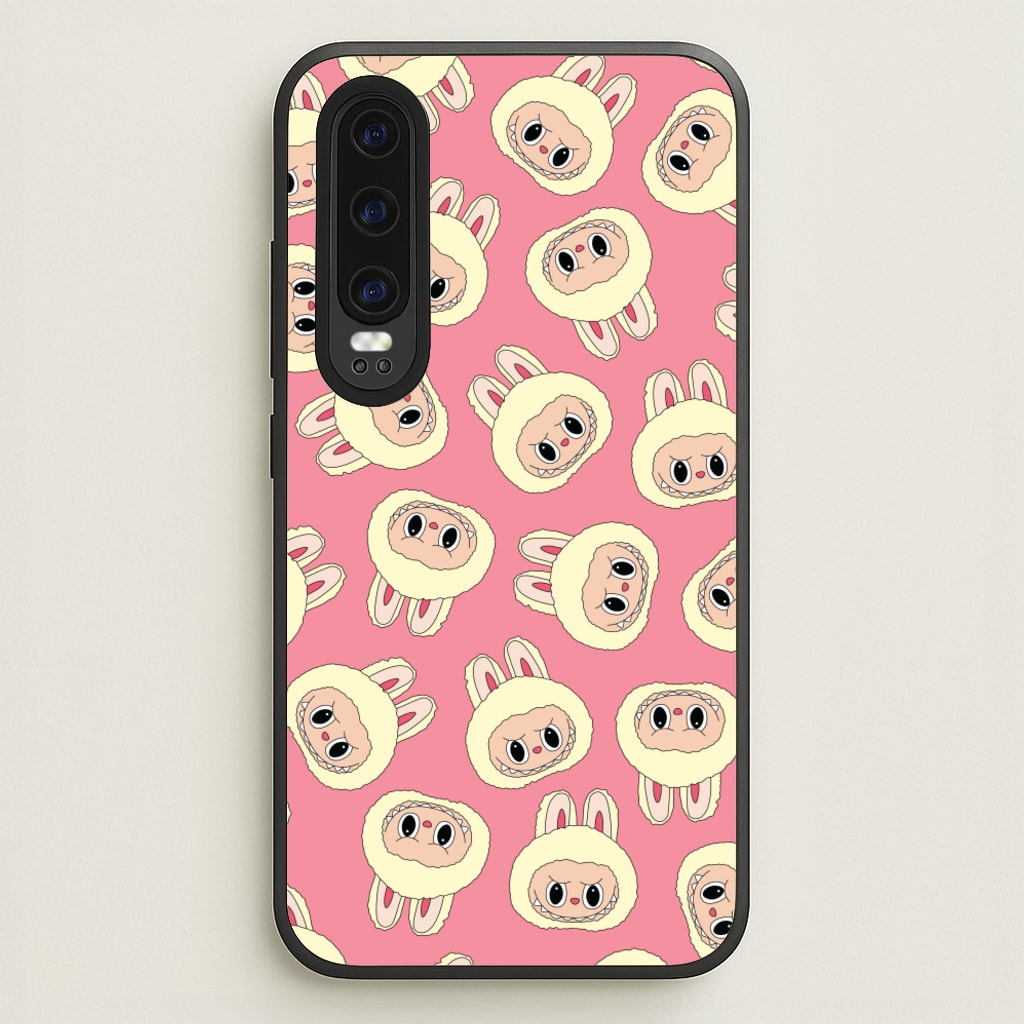 Cute Cream Monster Face Pattern - Plushy Phone Case for Huawei P30