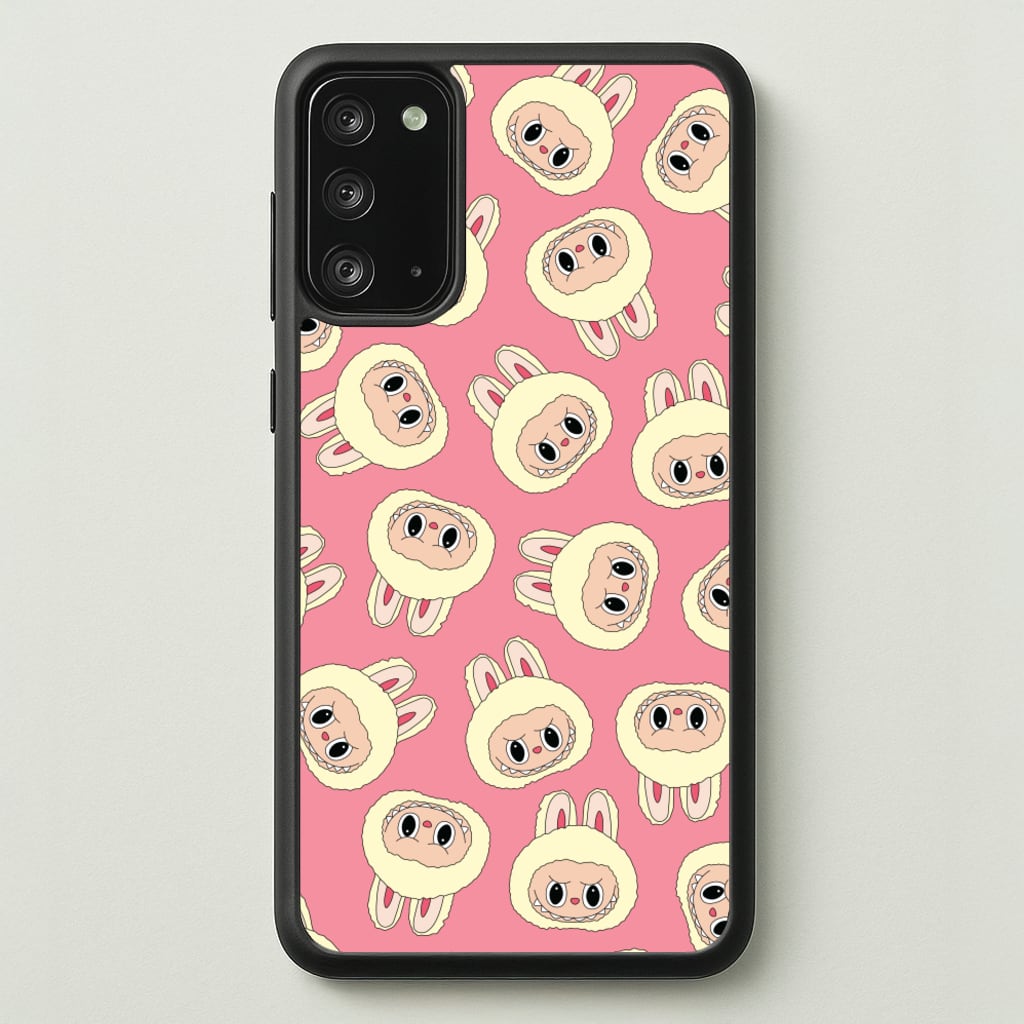 Cute Cream Monster Face Pattern - Plushy Phone Case for Galaxy Note 20