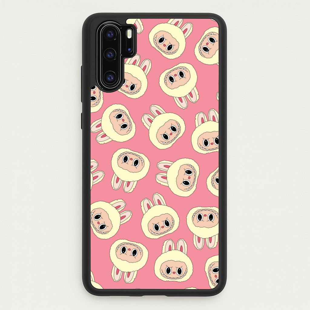 Cute Cream Monster Face Pattern - Plushy Phone Case for Huawei P30 Pro