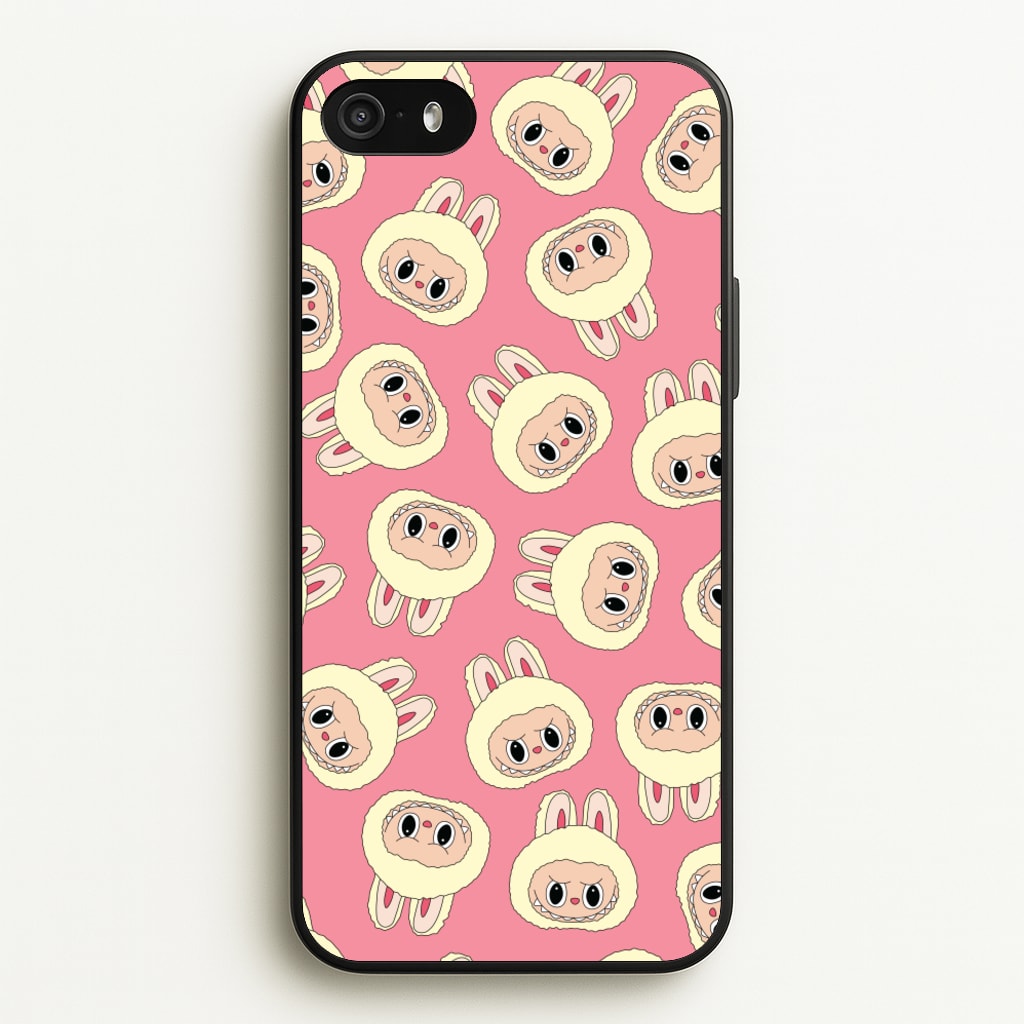 Cute Cream Monster Face Pattern - Plushy Phone Case for iPhone 5 / 5s / SE 2016