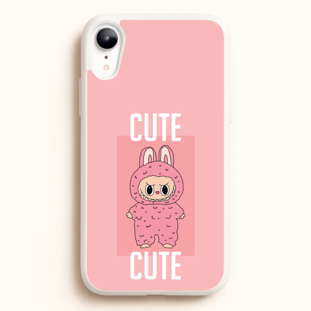 Cute Pink Monster - Plushy Phone Case for iPhone XR